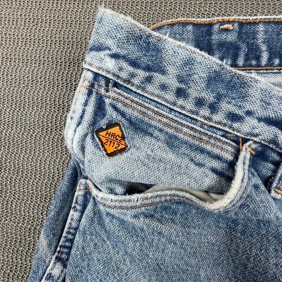 Wrangler FR13MWZ Flame Resistant Jeans 34x36 Light Wash Workwear HRC2 Distressed - Picture 10 of 12